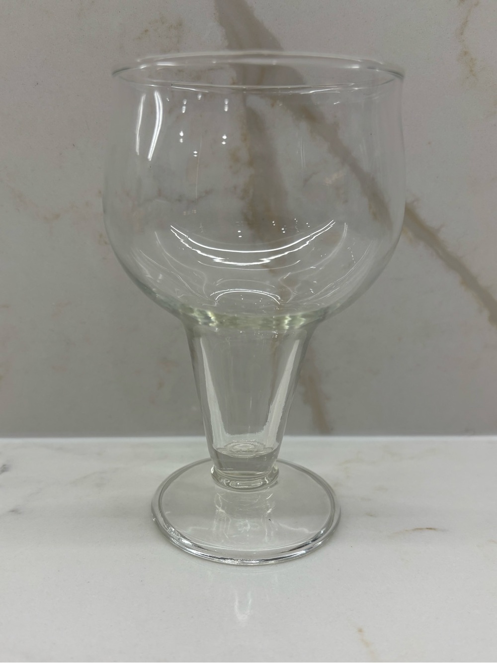 Vintage Hollow Stem Beer Glass Goblet
